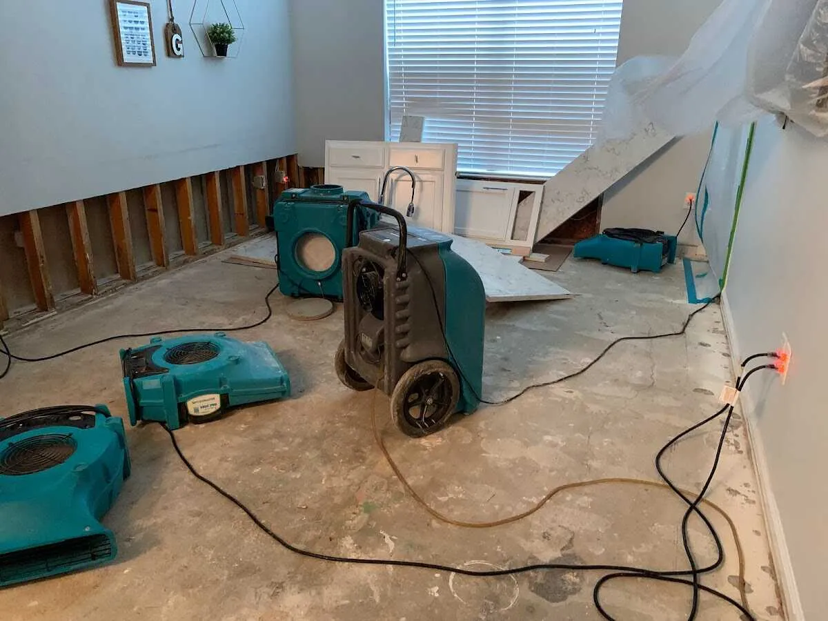 Dehumidifier in flood-cut room for Water Extraction & Removal in Brookhaven